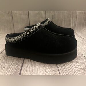 Steve Madden Selena Black Faux Fur Slip On Platform Mule Women’s Size 9 NEW